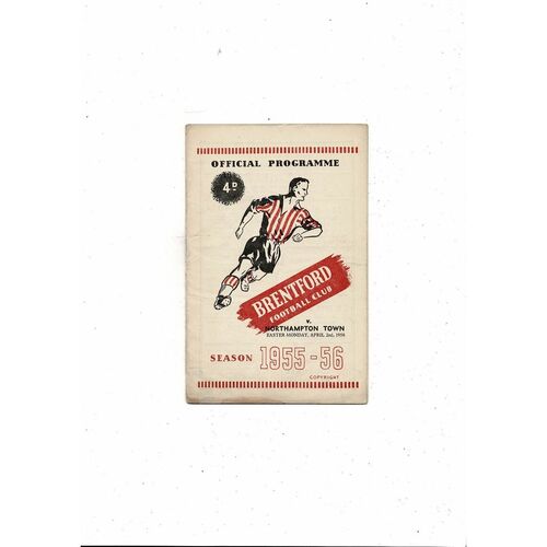 1955/56 Brentford v Northampton Town Football Programme