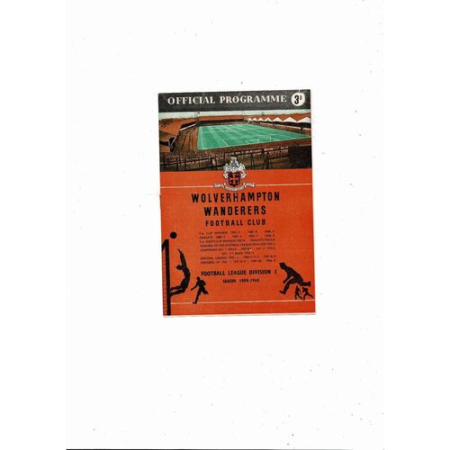 Wolves v Red Star Belgrade European Cup Football Programme 1959/60