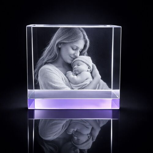 The New Superb Duloch HINT OF LILAC  12x8x6cm Crystal Block