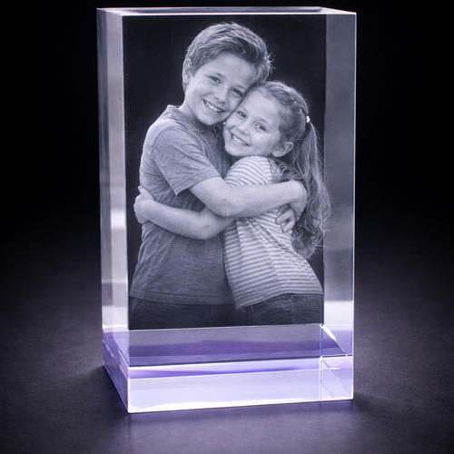 Duloch 3D Crystal Block – Lilac Base 150×80×80mm