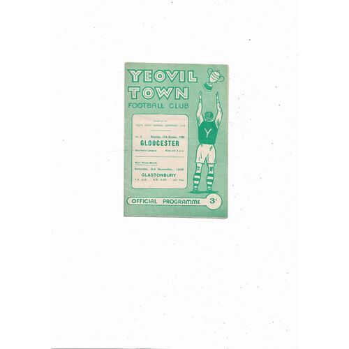 1956/57 Yeovil Town v Gloucester Southern League Football Programme