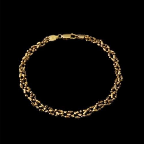 Textural gold bead bracelet