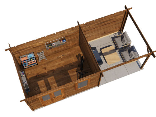 400cm x 300cm + 300cm Veranda