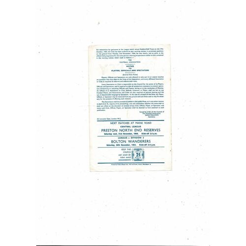 1964/65 Manchester City v Everton Lancashire Snr Cup Replay Football Programme