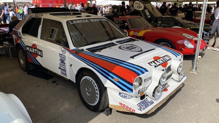 Lancia Delta rally car on display at Goodwood Festival of Speed