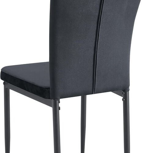 mcc direct Dining Chairs, Velvet High Back Kitchen Chairs with Upholstered Soft Seat and Metal Legs for Home, Office, Dining and Reception - Elle