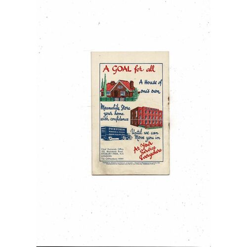1950 Arsenal v Liverpool FA Cup Final Football Programme
