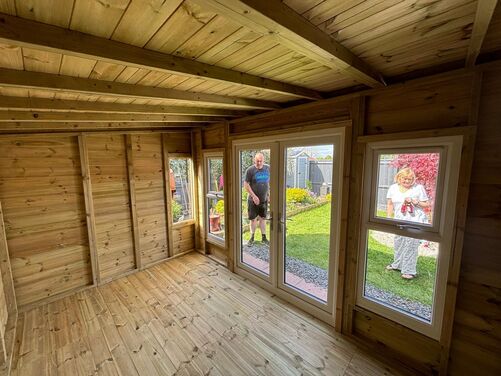 #PVC017 16x8 Pent Summer House Combi