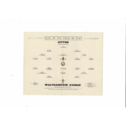 1952 Leyton v Walthamstow Avenue Amateur Cup Final Football Programme