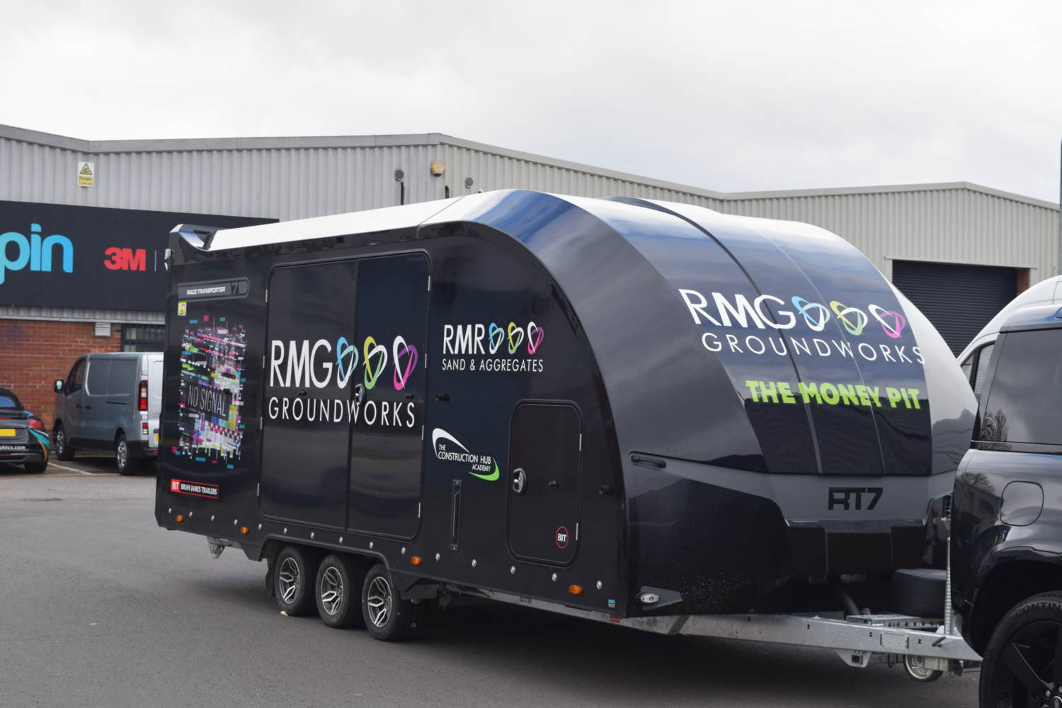 Rob Morris Groundworks Ltd -  Brian James Race Trailer 