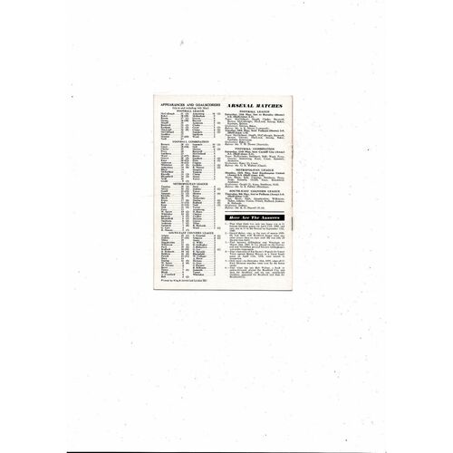 Arsenal v Rangers Jack Kelsey Testimonial Football Programmes 1962/63