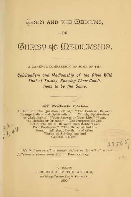 1890 | Jesus and The Mediums