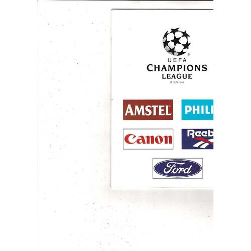 Spartak Moscow v FC Bayern Munich UEFA Champions League Football Programme 1994/95