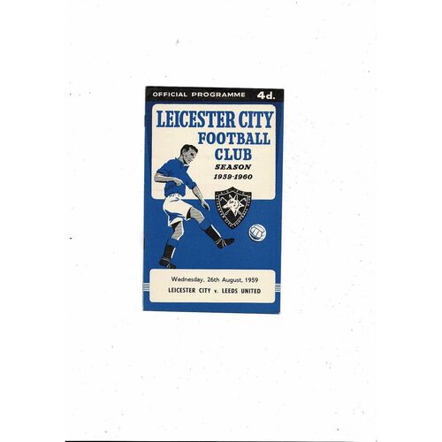 1959/60 Leicester City v Leeds United Football Programme