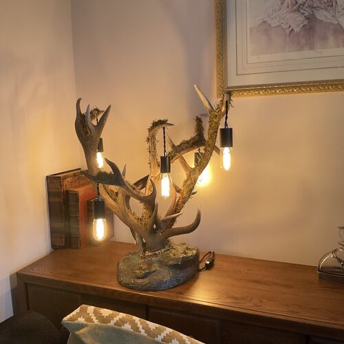 Large 5 Branch Antler Lamp Copy