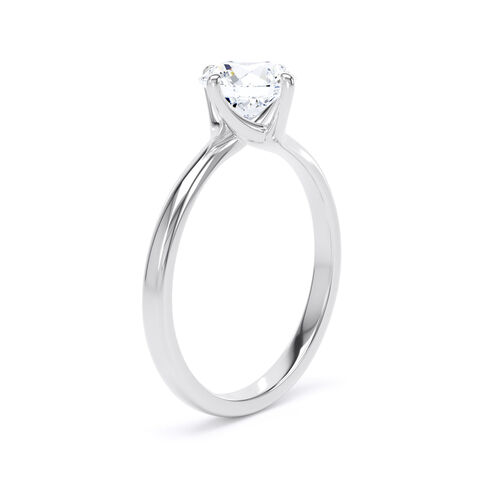 Round brilliant solitaire with twisted setting