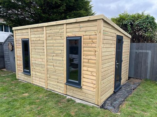 #PVC096 14x10 Pent Summer House/Workshop