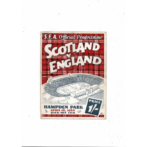 1956 Scotland v England Football Programme