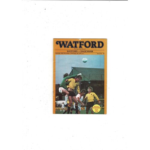 Watford v Dagenham FA Cup Football Programme 1978/79