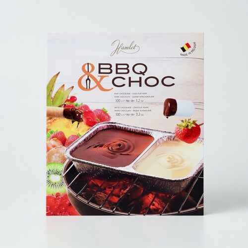 Hamlet BBQ & Choc Dark and White Chocolate Fondue Set 200g