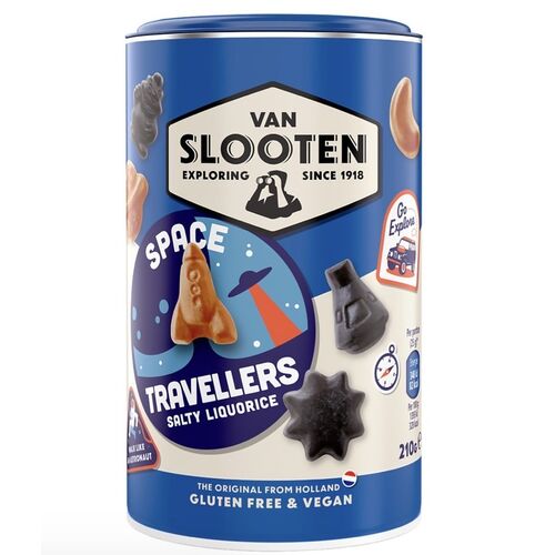 Van Slooten Space Travellers Salty Liquorice Rockets 210g