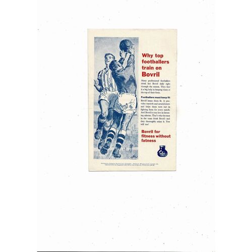 1961 England v Portugal Football Programme
