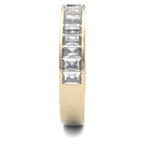 18ct 4mm DIAMOND SET baguette cut channel