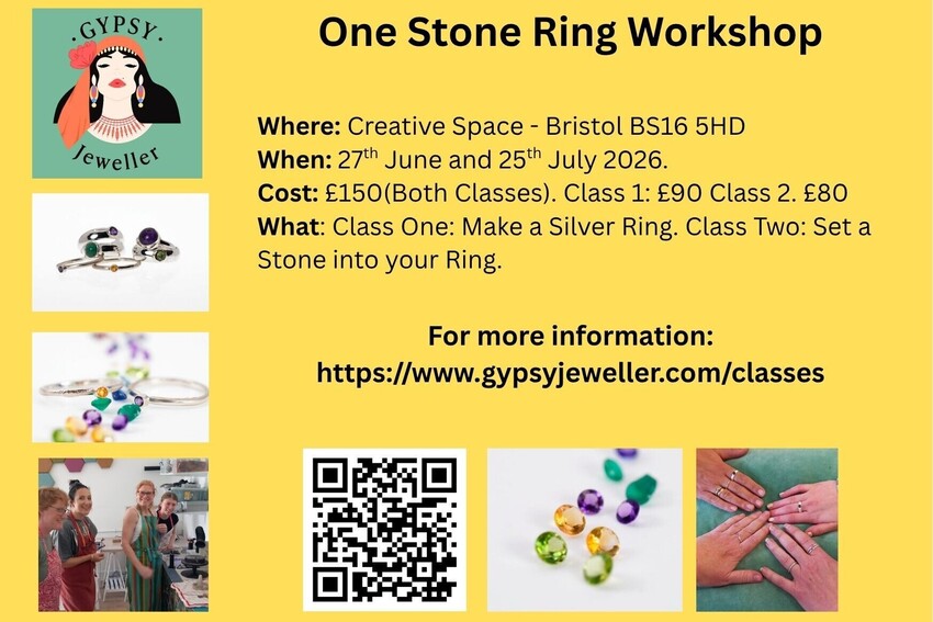 Classes  | Gypsy Jeweller | One to one jewellery tuition |  Learn enamelling and stone setting | Unique handcrafted jewellery