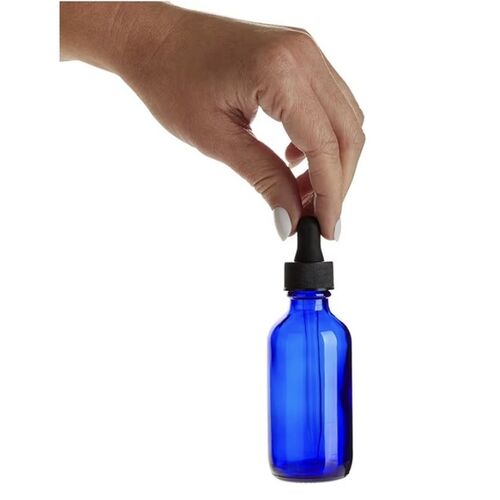 Juvale Mini Blue Glass Dropper Bottle