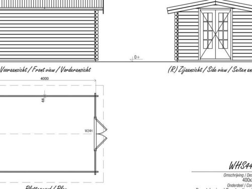 3.0mtr x 4.0mtr Apex Log Cabin Style building