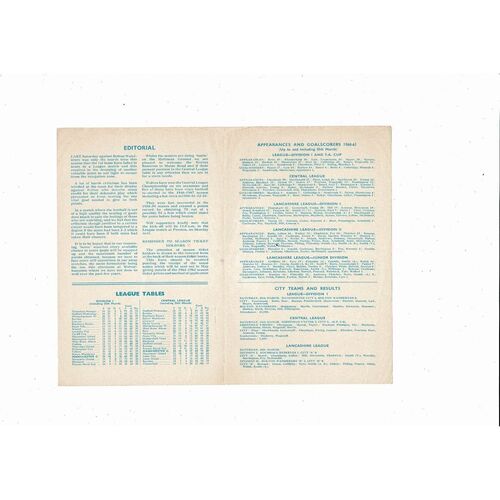 Manchester City v Wolves Central League Football Programme 1960/61