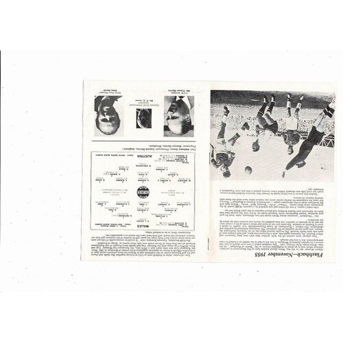 1975 Wales v Austria Football Programme @ Wrexham