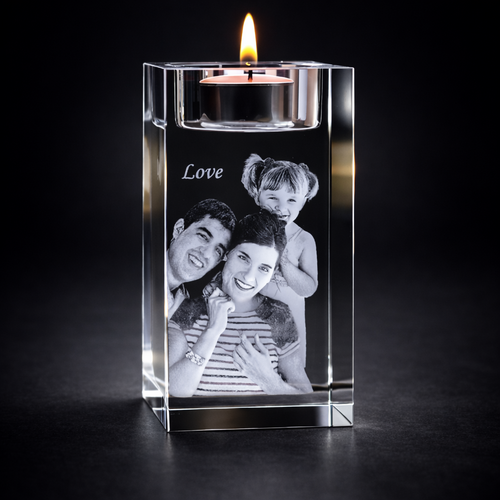 Bute 3D Crystal Tea Light – 80x60x60mm