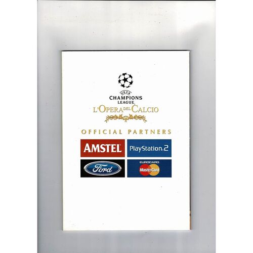 2001 Bayern Munich v Valencia Champions League Final Football Programme
