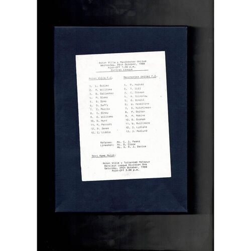 Aston Villa v Manchester United Central League Football Programme 1988/89