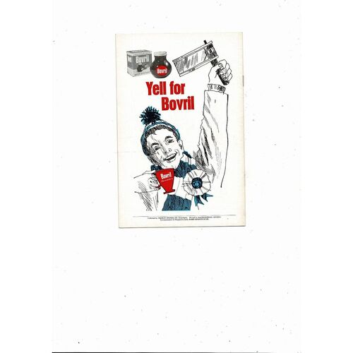 1967 England v USSR Football Programme