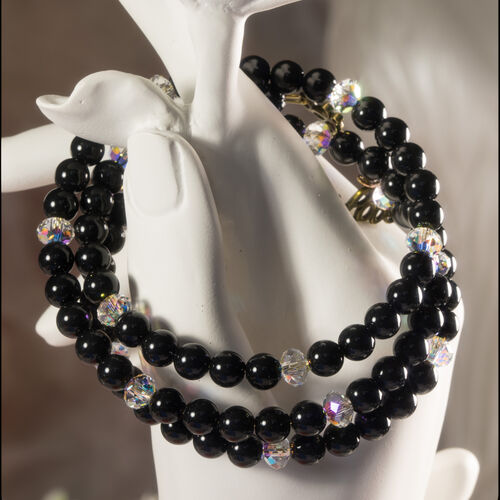 Preciosa Black & Crystal AB Bracelet