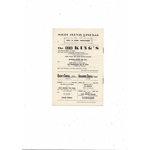 1956/57 West Bromwich Albion v Arsenal FA Cup Football Programme