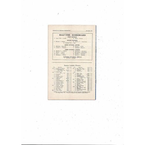 1952/53 Chelsea v Manchester City Football Programme