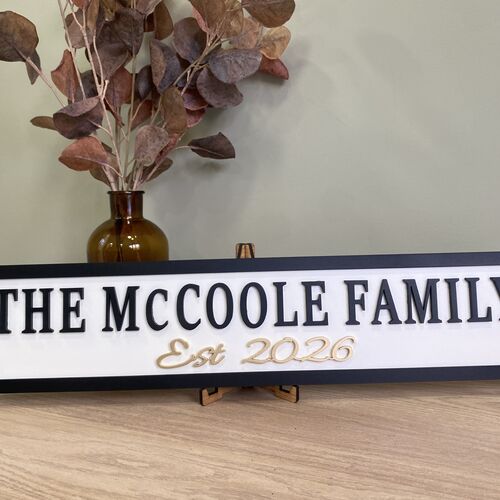 Personalised Street Sign – 3D Wooden Plaque
