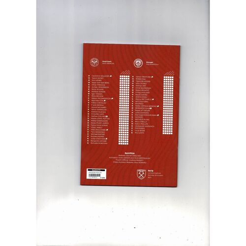 2025/26 Brentford v Manchester City Football Programme