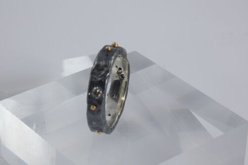 Night Sky Reticulated and Granulated Ring