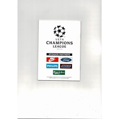 Anderlecht v Werder Bremen Champions League Football Programme 1993/94