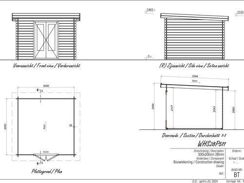 3mtr x 3mtr Log Cabin Style building