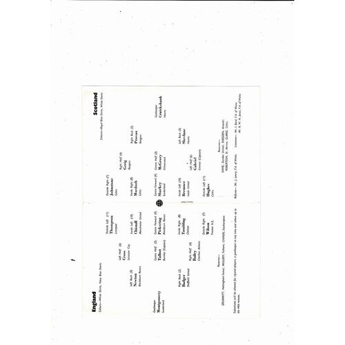 1964 England v Scotland U23 International Football Programme @ Newcastle United