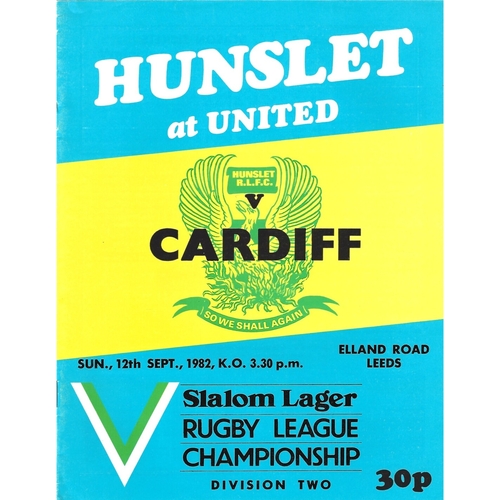 Cardiff City Away Rugby League Programmes