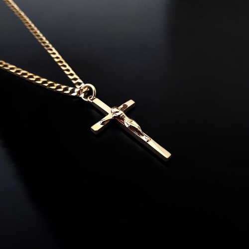 Crucifix pendant in 9ct gold