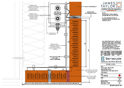 System Drawings | jamesandtaylor limited | Terracotta Tile Facade | Facing Brick System | Facade Metal