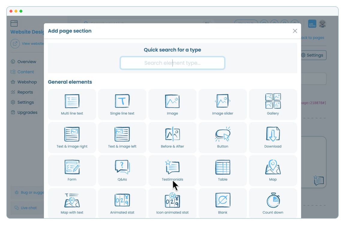 How to add and manage testimonials on a website page | Webfactory Support | Webfactory