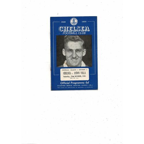 1949/50 Chelsea v Aston Villa Football Programme